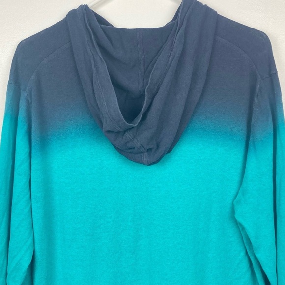 MICHAEL KORS Linen/Cotton Blend Ombré Lightweight Hoodie/Hooded Sweatshirt - XL - Picture 5 of 10